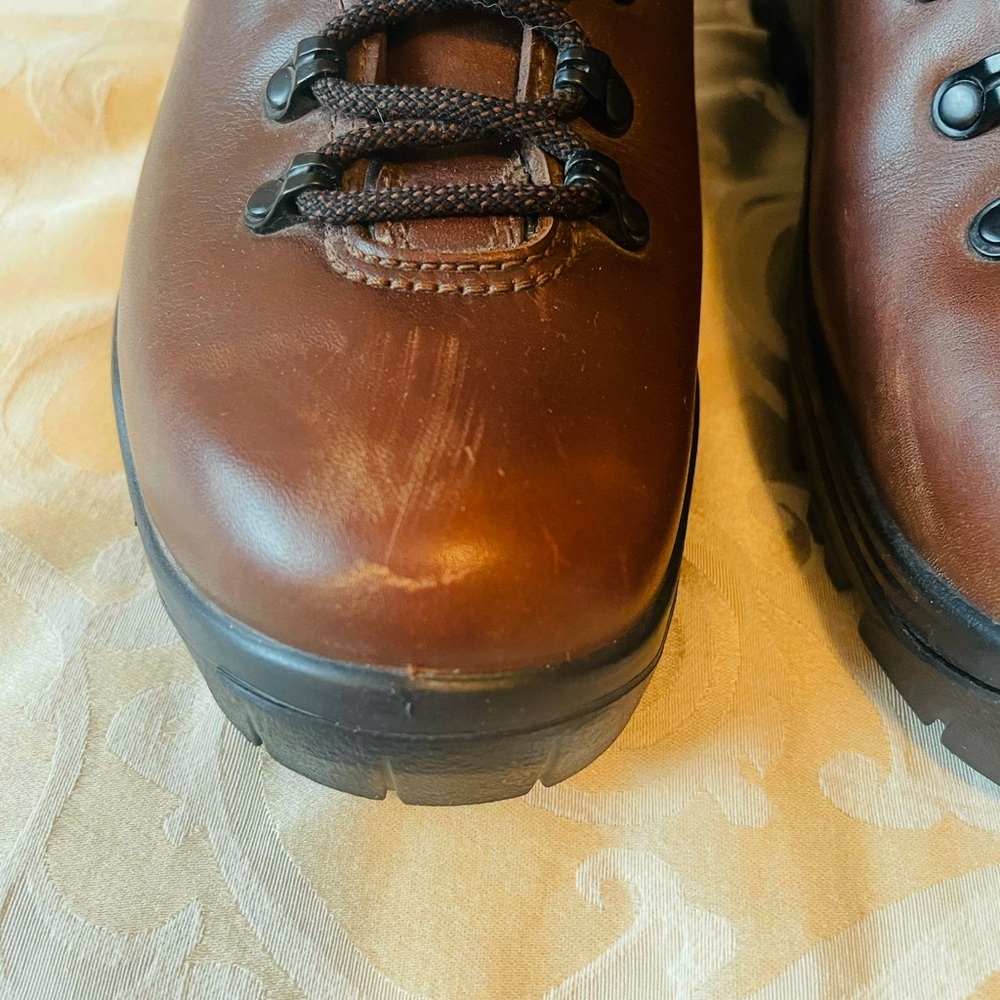 ECCO OFFROAD Brown Leather Boots 44 EU/10 US Waterproof Goretex Lace Up - Picture 9 of 9